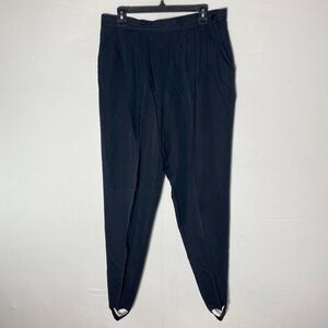 Vintage 90s Snazzie Black High Rise Pleated Front Stirrup Pants 12